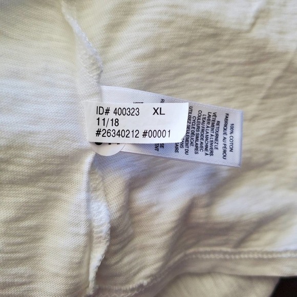 NWT Express Crew Neck White with Red & Blue Short Sleeve Cotton T-Shirt - Picture 6 of 8